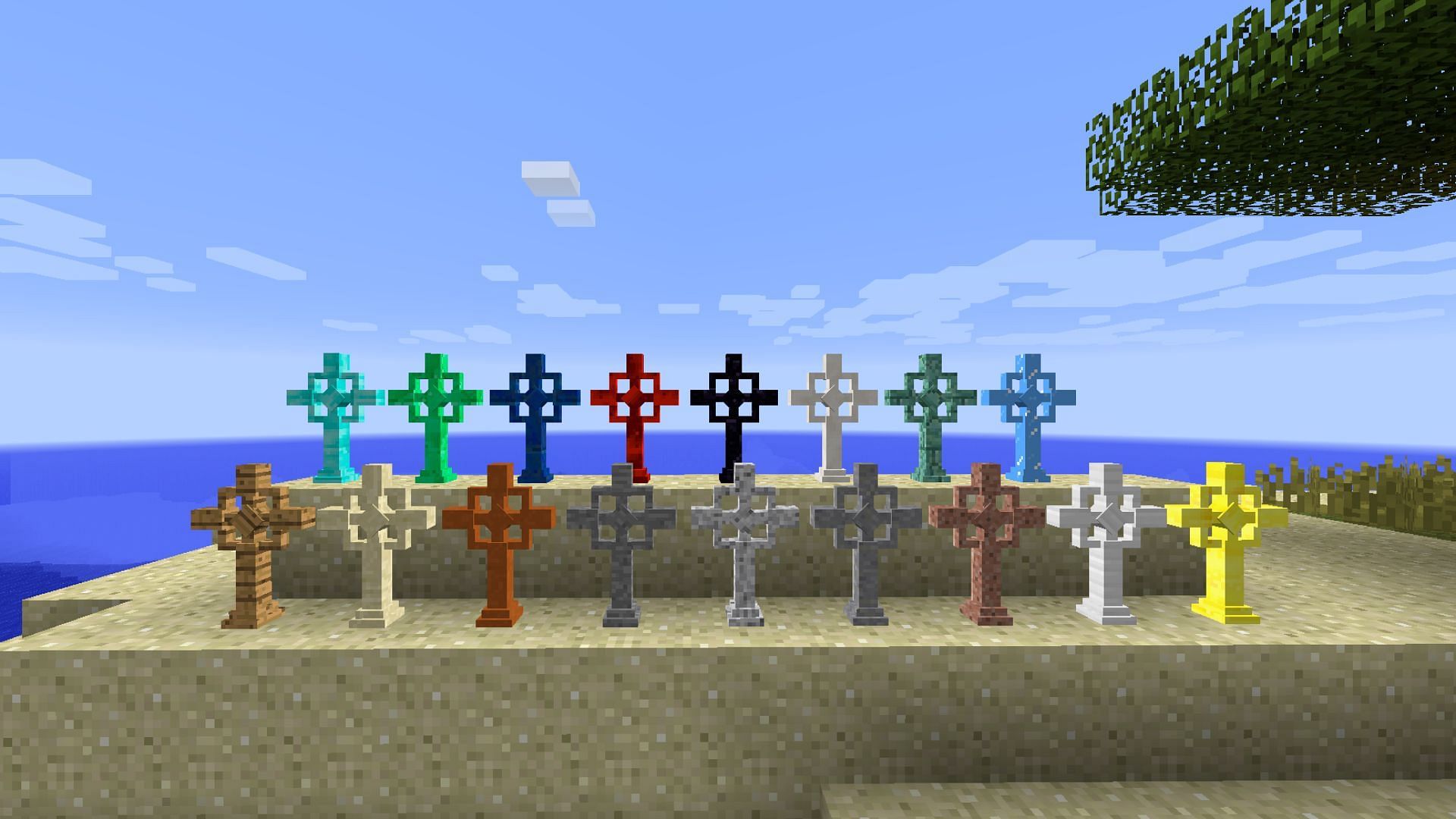 Gravestone - Graves is also an interesting mod that adds various types of naturally occurring graves (Image via CurseForge/nightkosh)